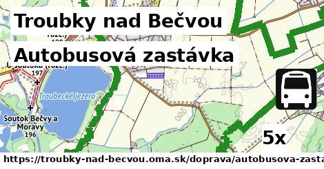 autobusová zastávka v Troubky nad Bečvou