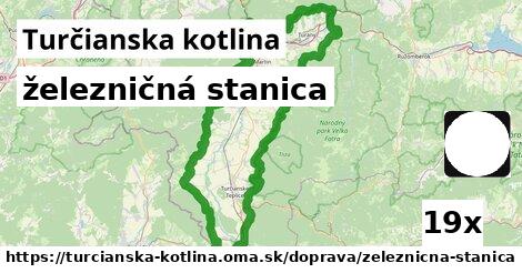 železničná stanica, Turčianska kotlina