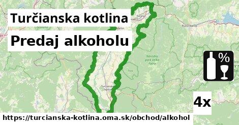 Predaj alkoholu, Turčianska kotlina