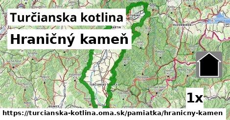 hraničný kameň v Turčianska kotlina