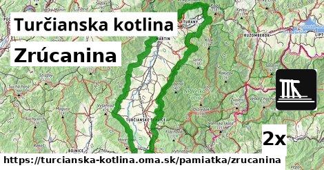 zrúcanina v Turčianska kotlina