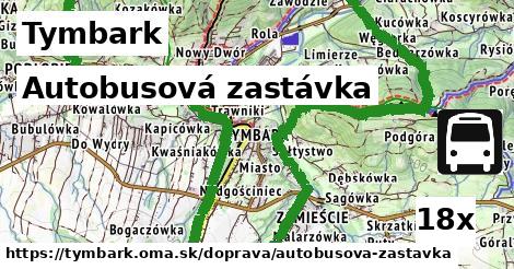 autobusová zastávka v Tymbark