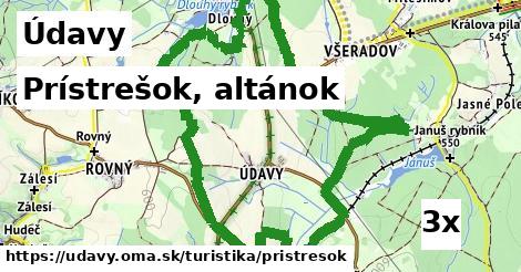 Prístrešok, altánok, Údavy