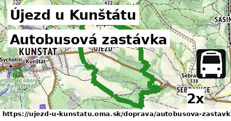 autobusová zastávka v Újezd u Kunštátu