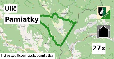 pamiatky v Ulič