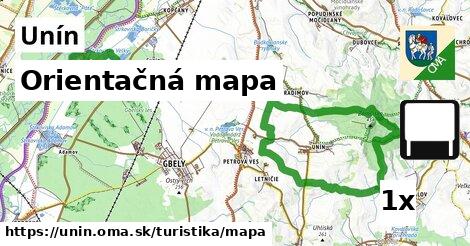 Orientačná mapa, Unín