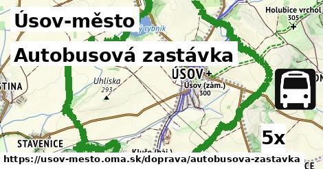 autobusová zastávka v Úsov-město