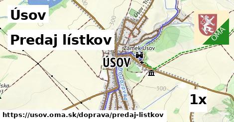 predaj lístkov v Úsov