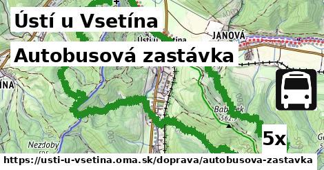 Autobusová zastávka, Ústí u Vsetína