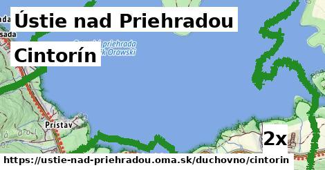 Cintorín, Ústie nad Priehradou