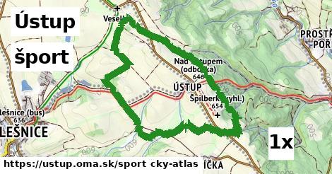 šport v Ústup
