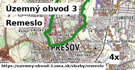 remeslo v Územný obvod 3