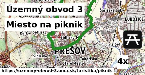 miesto na piknik v Územný obvod 3