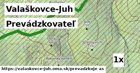 prevádzkovateľ v Valaškovce-Juh