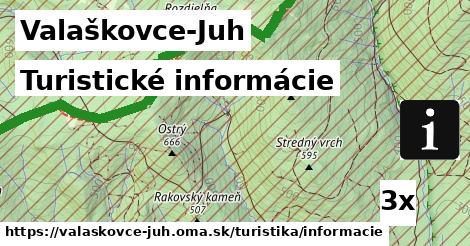 Turistické informácie, Valaškovce-Juh