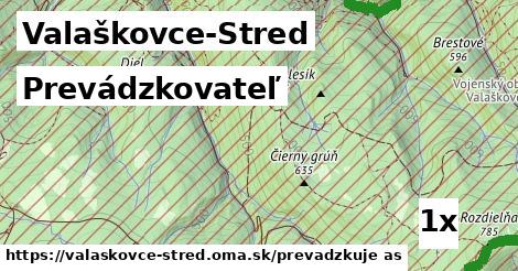 prevádzkovateľ v Valaškovce-Stred