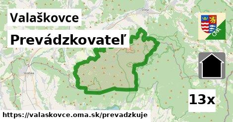 prevádzkovateľ v Valaškovce