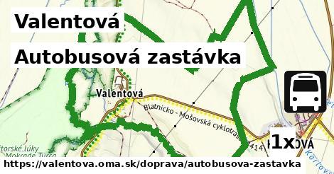 autobusová zastávka v Valentová