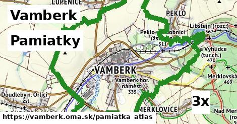 pamiatky v Vamberk