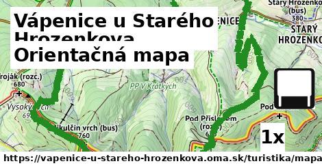 orientačná mapa v Vápenice u Starého Hrozenkova