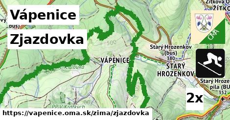 zjazdovka v Vápenice