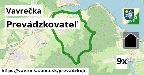 prevádzkovateľ v Vavrečka