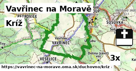 Kríž, Vavřinec na Moravě