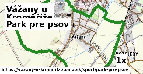 park pre psov v Vážany u Kroměříže