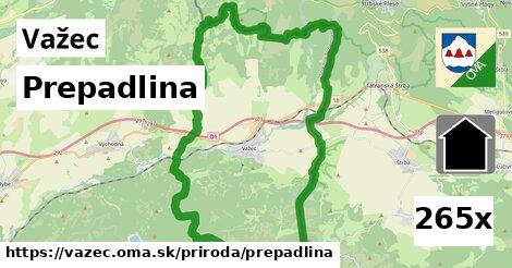 Prepadlina, Važec