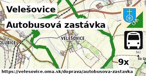 Autobusová zastávka, Velešovice