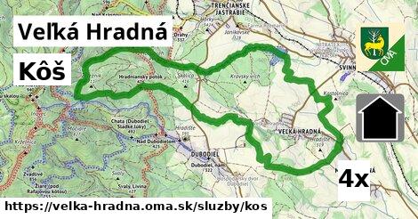 Kôš, Veľká Hradná