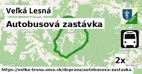 Autobusová zastávka, Veľká Lesná