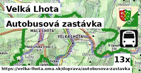 Autobusová zastávka, Velká Lhota