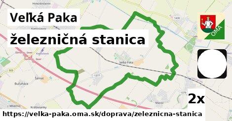 železničná stanica, Veľká Paka