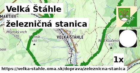 železničná stanica, Velká Štáhle