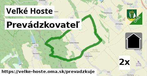 prevádzkovateľ v Veľké Hoste