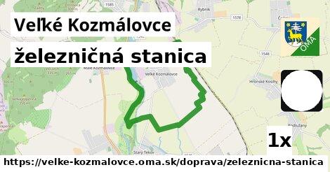 železničná stanica, Veľké Kozmálovce