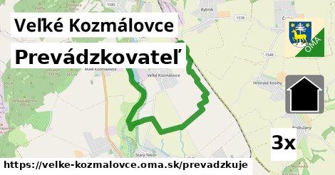 prevádzkovateľ v Veľké Kozmálovce