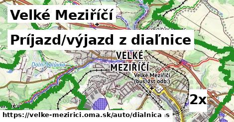 Príjazd/výjazd z diaľnice, Velké Meziříčí