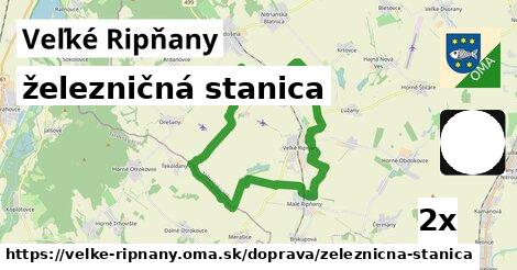 železničná stanica, Veľké Ripňany