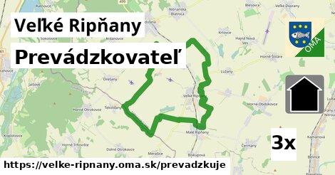 prevádzkovateľ v Veľké Ripňany