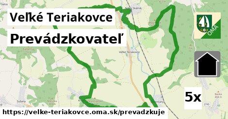 prevádzkovateľ v Veľké Teriakovce