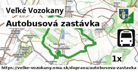 Autobusová zastávka, Veľké Vozokany