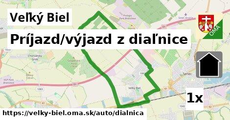 Príjazd/výjazd z diaľnice, Veľký Biel