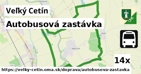 Autobusová zastávka, Veľký Cetín