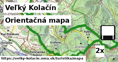 Orientačná mapa, Veľký Kolačín