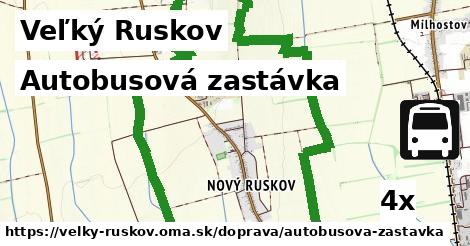 Autobusová zastávka, Veľký Ruskov