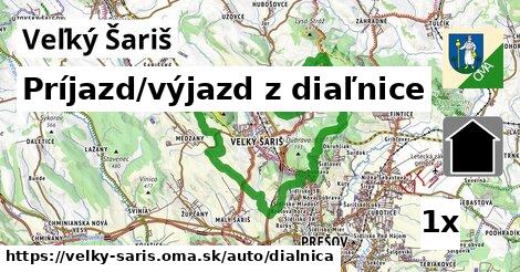 príjazd/výjazd z diaľnice v Veľký Šariš