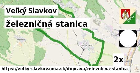 železničná stanica, Veľký Slavkov