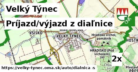 Príjazd/výjazd z diaľnice, Velký Týnec